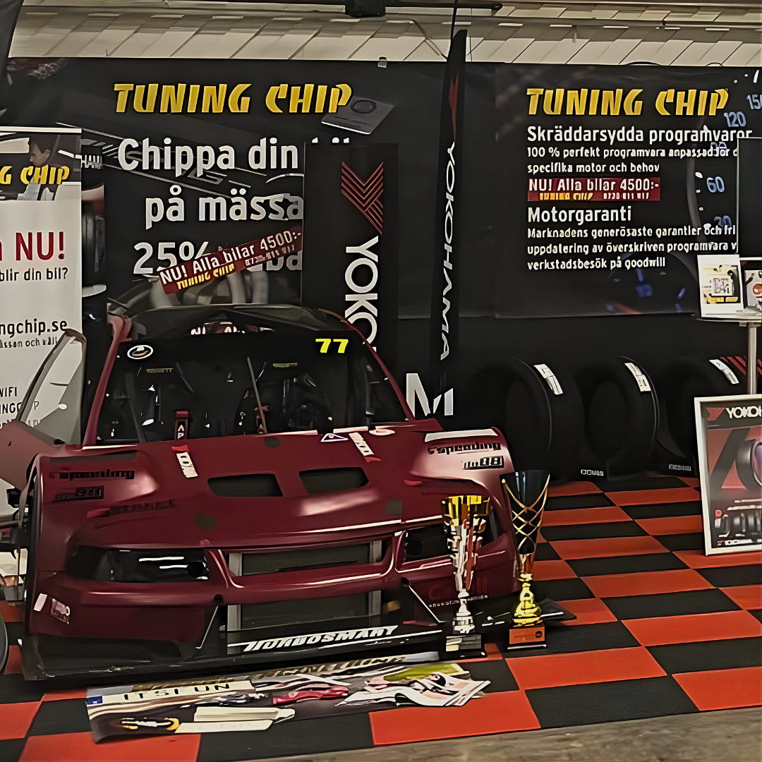 Utställnings bil från tuningchips monter på elmia